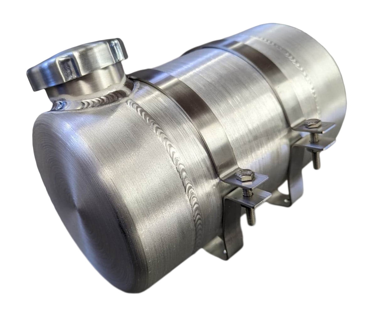 6x12 End Fill Round Spun Aluminum Gas Tank (1.2 Gallon) Mini Bike