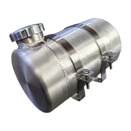 6x12 End Fill Round Spun Aluminum Gas Tank (1.2 Gallon) Mini Bike, Riding Mower, Go-Kart