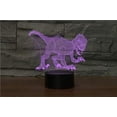 thumbnail image 3 of YSTIAN 3D Dinosaur Remote Control 16 Color Night Lights Illusion Acrylic LED Table Bedside Lamp Children Bedroom Desk Decor Birthday Gifts Toy for Kids, 3 of 8