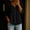 Black plus size linen blouse a1, variant on MORESEC Women's Plus Size Cotton Linen Blouse 3/4 Sleeve V Neck Button Down Shirt Casual Loose Vacation Tops Summer Fashion Clothes, White 5XL