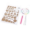 thumbnail image 1 of Diy Paper Craft Template Board Tweezer Pins Slotted Pen Quilling Tools Kit (white), 1 of 5