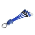 thumbnail image 3 of Cable de datos y cargador USB 3 en 1 universal con conector para iPhone y Android (azul), 3 of 5