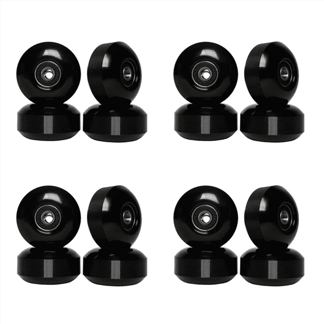 Roues de Planche à Roulettes avec Roulements 52X30mm Roues de Rue Pièces de Planche à Roulettes Cruiser Roues de Longboard (Ensemble de 16) Noir, 16 x Roues de Planche à Roulettes 32 x Roulements Circulaires Noirs 16 x Manchons, Noir