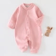 thumbnail image 2 of YDFCWX Baby Clothes for Girls Letter Printed Long Sleeve Bodysuit Jumpsuit Neutral Newborn Coming Home Wear Pink,12-18 Months, 2 of 7