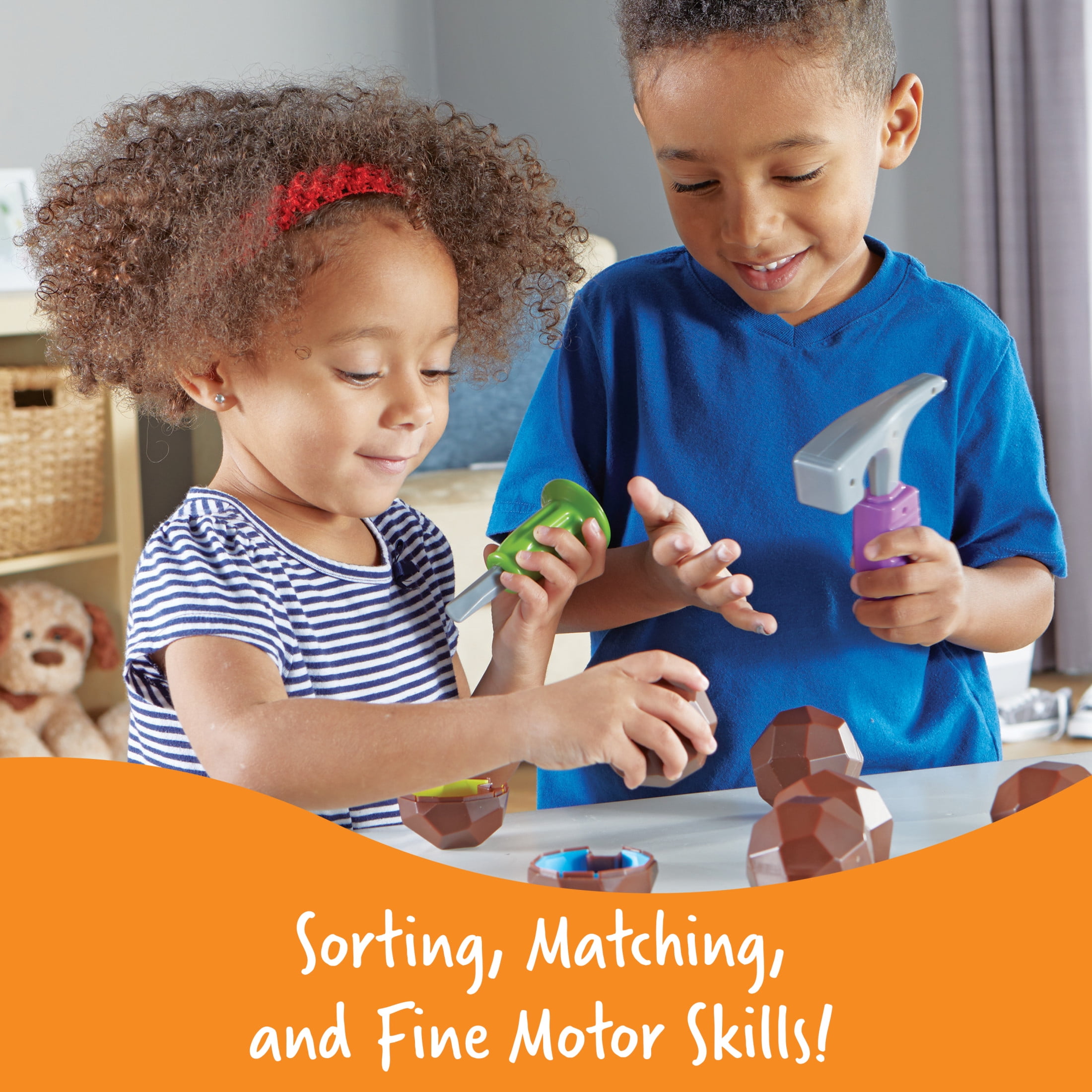 Learning Resources Rock 'n Gem Surprise, Fine Motor Toddler Toy, Ages 3+