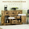 thumbnail image 4 of HOMCOM Buffet Cabinet Industrial Kitchen Sideboard with Drawers Cupboard, 4 of 10