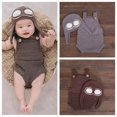 thumbnail image 4 of Jinsinto Baby Girl pilot Set Newborn Photography Props Baby brown, 4 of 4