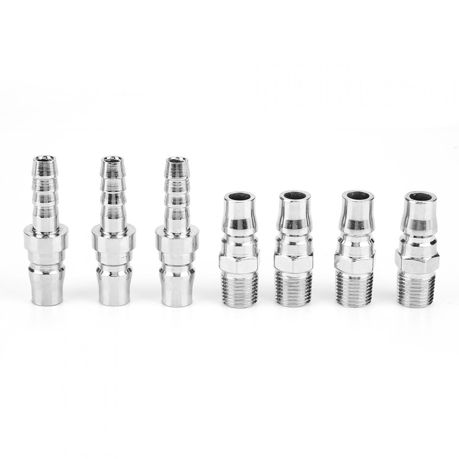 18pcs Line Hose Air Compressor Connector Quick Release Assembly Set 1/4" Pneumatic Iron Parts
