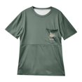 thumbnail image 6 of Gelikeya Women's Nursing Shirts Short Sleeve Breastfeeding Tshirt with Hidden Zippers Loose Fit Nursing Tops Maternity Clothes Army Green, Size XL, 6 of 6