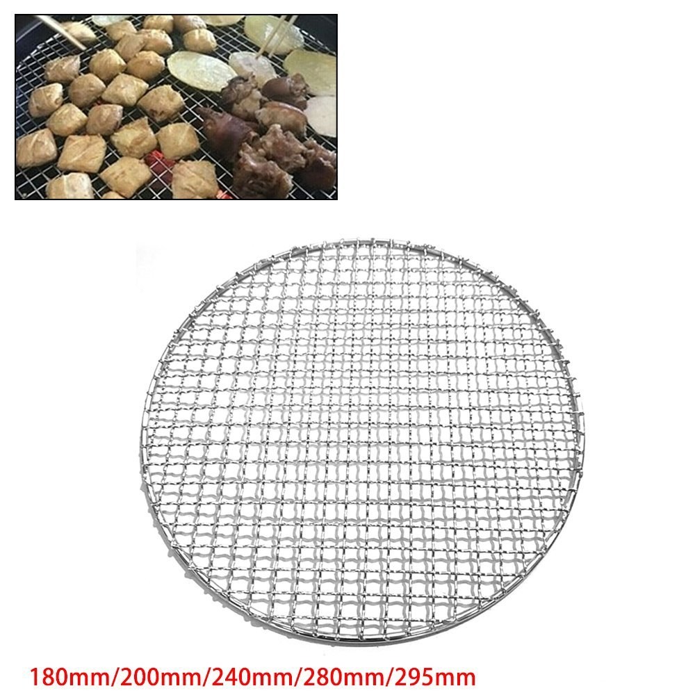 Barbecue Round BBQ Grill Net Meshes Racks Grid Grate Steam Mesh Wire Cooking - image 5 of 7