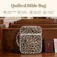 thumbnail image 7 of Xixirimido Classic Leopard Bible Cover Case Large Quilted Bible Carrying Case with Handles, Bible Study Supplies & Accessories Christian Gifts for Church, Brown Animal Cheetah, 7 of 7