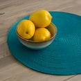 thumbnail image 4 of Nvzi Dark Teal Round Place Mats for Kitchen Table,Vinyl Woven Placemats Heat Resistant Table mats (4, Dark Teal), 4 of 8