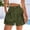 Army Green, variant on Hiking Shorts for Women Polyester,Spandex Summer Workout Casual Lounge Shorts White,L