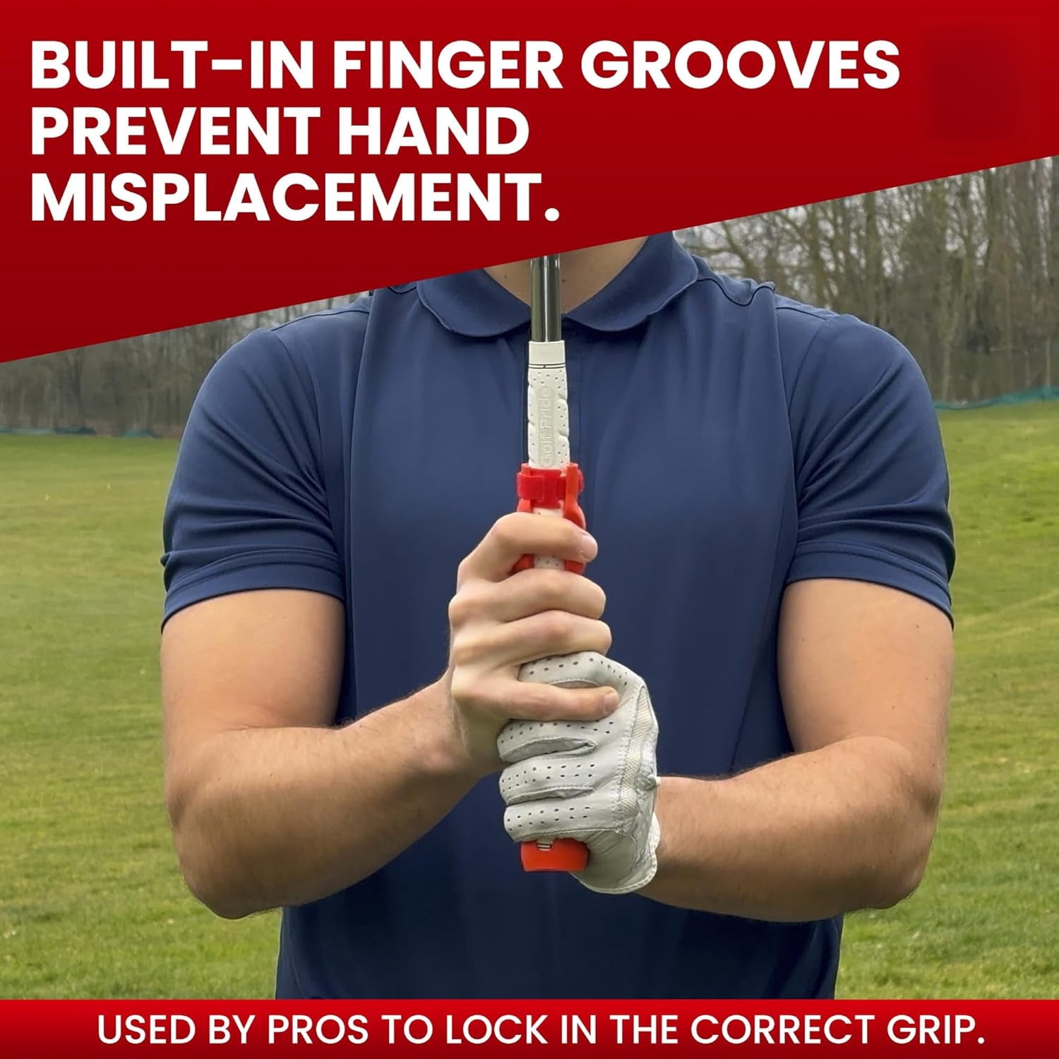 Golf Grip Trainer for Golf Clubs, Golf Training Aid for Correct Hand Positioning, Golf Grip Aid & Golf Swing Training Tool for Practice