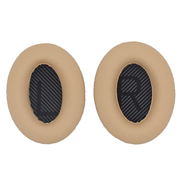 Cateissary Almohadillas para los oídos, almohadillas para auriculares, auriculares montados en la cabeza, repuesto de piezas de reparación de Relojes inteligentes Beige+Negro