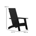 thumbnail image 5 of Flash Furniture Sawyer Collection Poly Resin Wood Adirondack Chair - Black, 5 of 10
