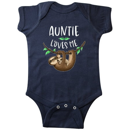 

Inktastic Auntie Loves Me Cute Sloth and Baby Gift Baby Boy or Baby Girl Bodysuit