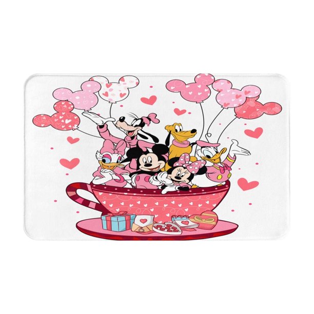 Felpudo de Mickey Mouse para decoración de interiores y exteriores, antideslizante, lavable, para puerta de entrada navideña, para baño, cocina, patio, decoración navideña del hogar, 20 x 31,5