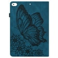 thumbnail image 4 of iPad mini 6 / iPad Mini 7 Case, Slim Folio Flip Stand Multi Angle Stand Pencil Holder Smart Cover Auto Sleep Wake Shockproof Butterfly Embossed Case for Apple iPad mini 6th 7th Gen 8.3", Blue, 4 of 9