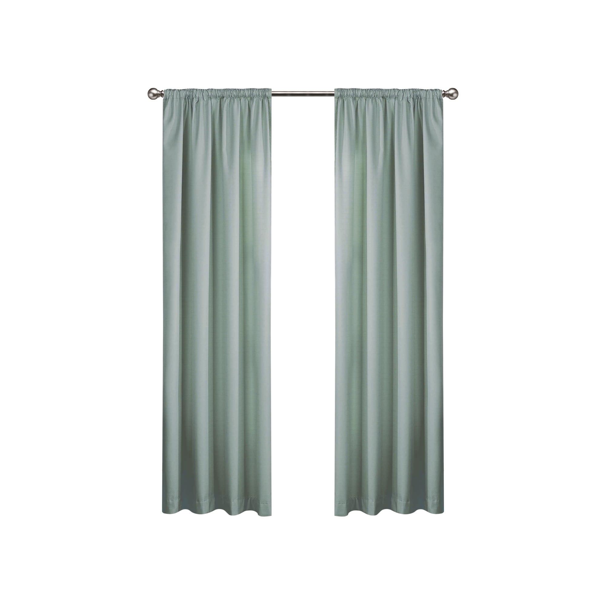 Eclipse Draft Stopper Room Darkening Fleece Lined Rod Pocket, Single Curtain Panel, Aquafir Blue, 42" W x 84" L