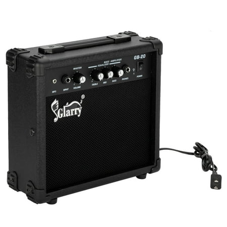 UBesGoo Electric Bass Amplifier with Volume, Bass and Middle Controls, Black