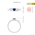 thumbnail image 4 of ANGARA Natural Sapphire Heart Promise Ring with Diamond Accents in 925 Sterling Silver for Women (Size-4mm) | September Birthstone, Anniversary, Jewelry Gift for Women | Natural Sapphire Ring, 4 of 9
