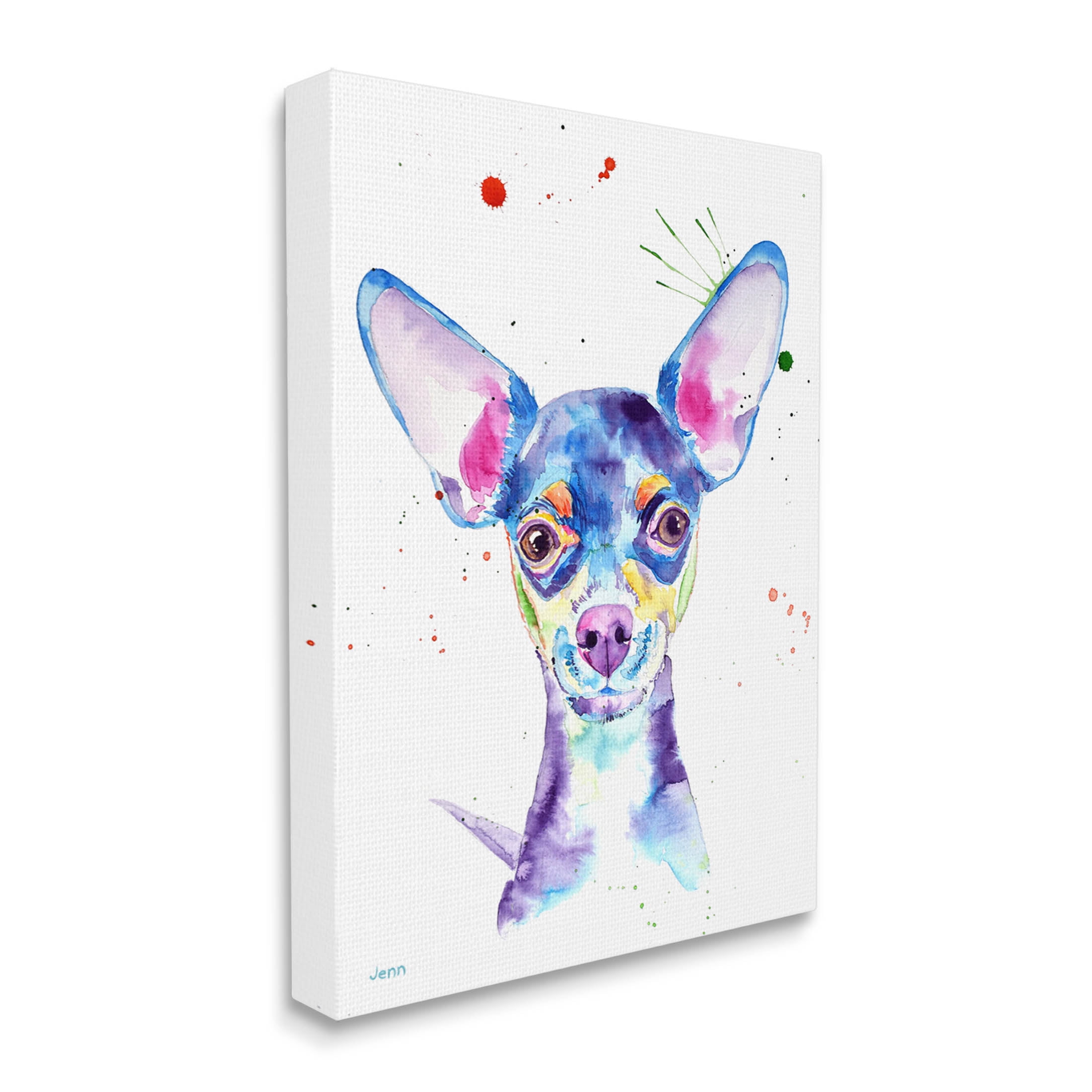 Happy Chihuahua Casual Composition Animals & Insects Graphic Art Gallery Wrapped Canvas Print Wall Art