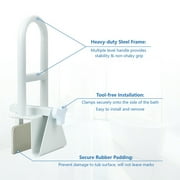 Bathtub Safety Rail, Medical Adjustable Tub Grab Bar Handle Clamp Safety Handrail Support for Seniors and Elderly