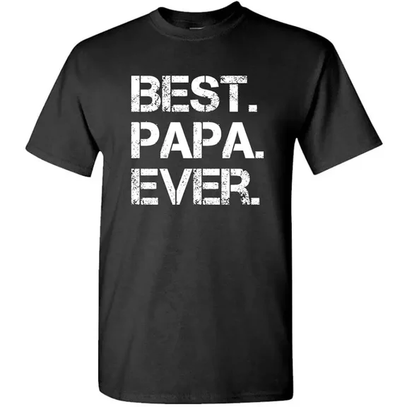 Men's Best Papa Ever Graphic Distressed T-Shirt