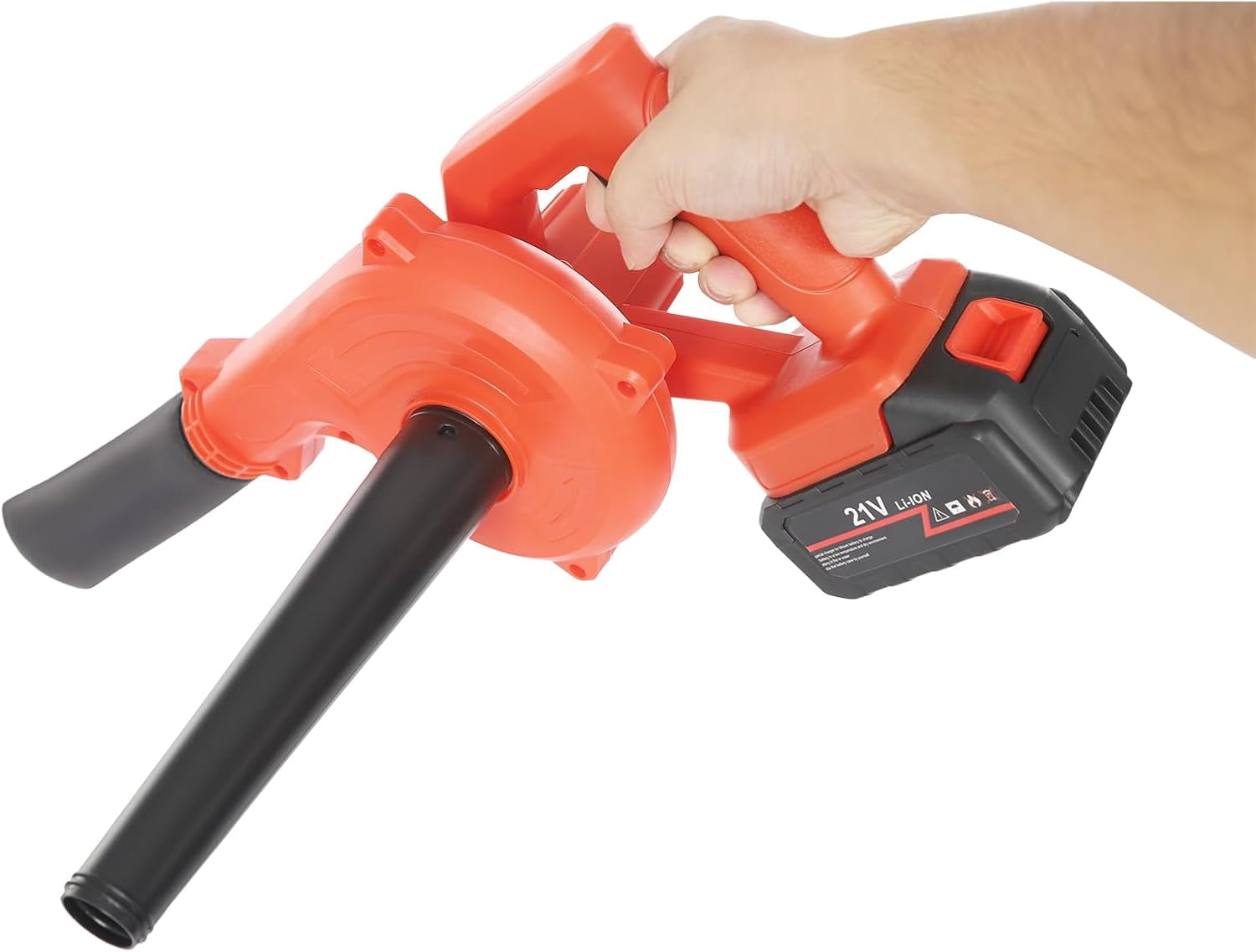 800W Battery Powered Cordless Leaf Blower, 6000-8000rpm Suction Blowing Machine, Vacuum Dust Clean Leaf Blower with Dust Collection Bag