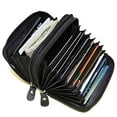 thumbnail image 2 of Marshal Leather RFID Identity Safe Double Zippered Accordion Wallet, 2 of 16
