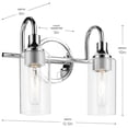 thumbnail image 3 of 55210CH Kichler Lighting Kavi - 2 Light Bath Vanity-10 Inch Tall and 12.5 Inch Wide-Chrome Finish, 3 of 4