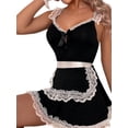 thumbnail image 2 of Keeccty Women Maid Cosplay Uniform Lace Sleepwear Babydoll Lingerie Nightdress, 2 of 5
