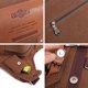 thumbnail image 5 of Bolso bandolera de hombro de lona vintage para hombre KAUKKO patchwork de cuero SG255-Coffee, 5 of 5