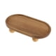 thumbnail image 2 of Bandeja elevadora de madera, soporte para organizar platos, ahorra espacio, bandeja rústica, pedestal Óvalo corto, 2 of 9