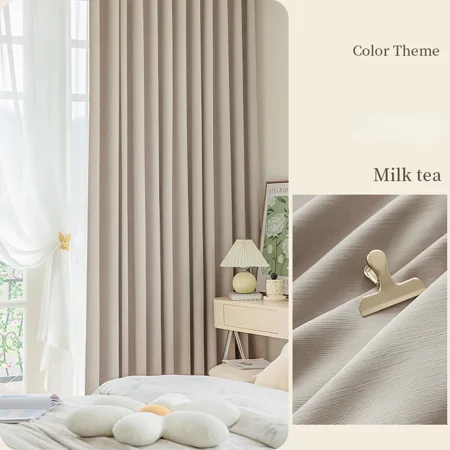 

Light Luxury Living Room Drapes Floor-to-ceiling Window Curtain Hotel Thickened Soundproof Drape Bedroom Full Blackout Curtains lz