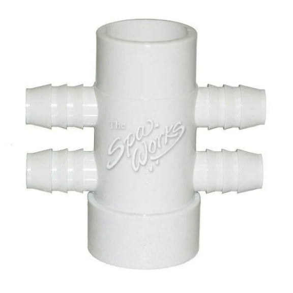 Hot Tub Compatible With Coleman Spas 4-Port Manifold, 3/4 Inch Barb X 1.5 Inch Slip/Spig 105843