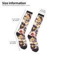 thumbnail image 4 of Vsdgher lips record rock Skull Print Thigh High Socks Extra Long Stretchy Sock Women Over Knee High Opaque Stocking Daily Wear, 4 of 5
