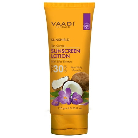 Herbal Aloe Sunscreen - Vaadi Herbals Sunscreen Lotion SPF-30, 110g