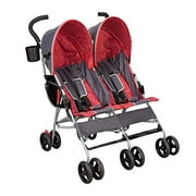 Angle View: Delta Children City Street LX Side by Side Stroller, Grey