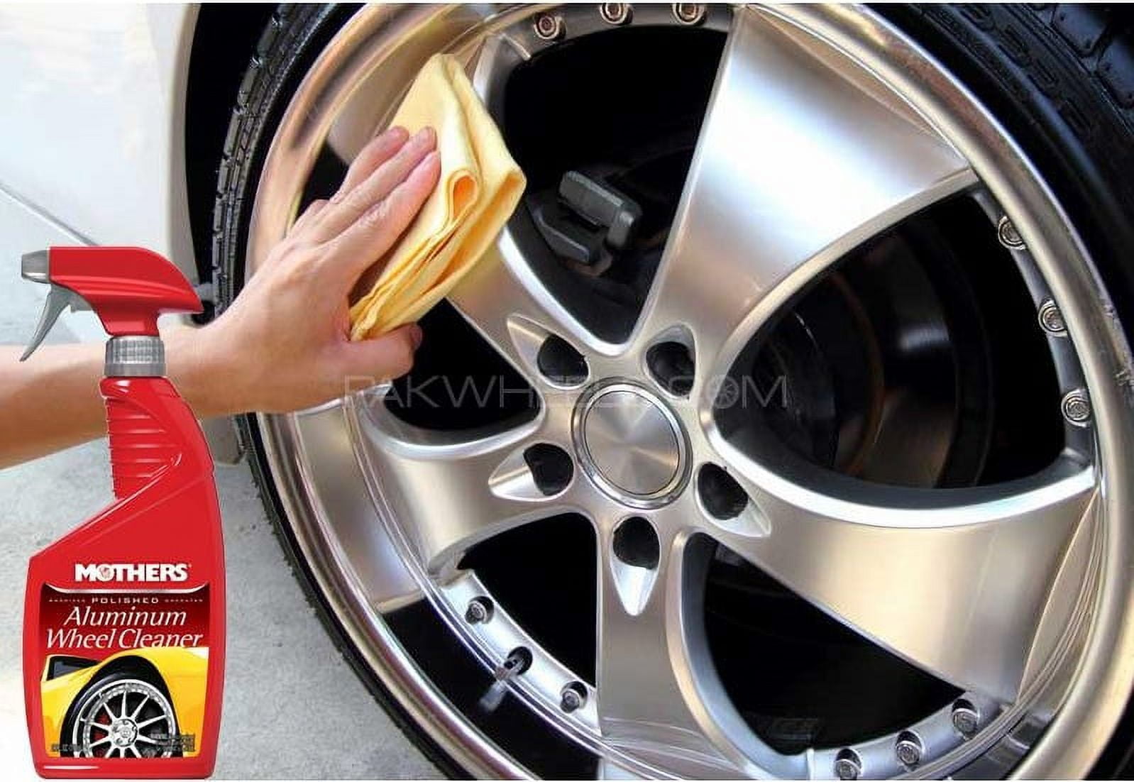 MOTHERS 06024 Polished Aluminum Wheel Cleaner 6 PACK - Dissolves Dust &  Grime - 24 oz.