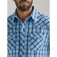thumbnail image 3 of Wrangler Western Snap Navy Blue Plaid - Mens Shirt  - 112324669, 3 of 3