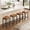 Black steel frame + brown PU-wrapped seat, 4-pack, variant on Counter Height Bar Stools, 26.2" Barstools with Thick Padded Seat, Sturdy Metal Frame & Footrest, Faux Leather Saddle Stools for Kitchen, Dining Room