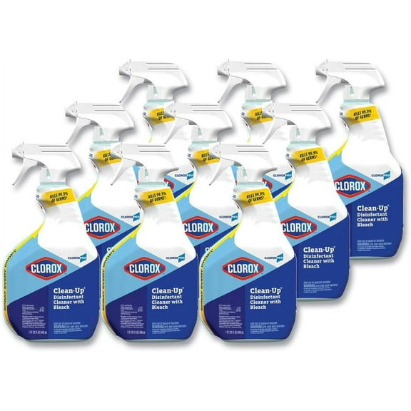 Clean-Up Disinfectant Cleaner with Bleach, 32oz Smart Tube Spray, 9/Carton