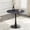 Black+Gery, variant on CQSXDA Round Dining Table 31.5 Inch Circle Tulip Table With Thickened Top & Metal Base Mid Century Modern Bistro Tab,Black,Walnut