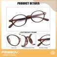 thumbnail image 4 of Gafas de luz azul FEISEDY Vintage Ovaladas para mujer/hombre B0242, 4 of 7