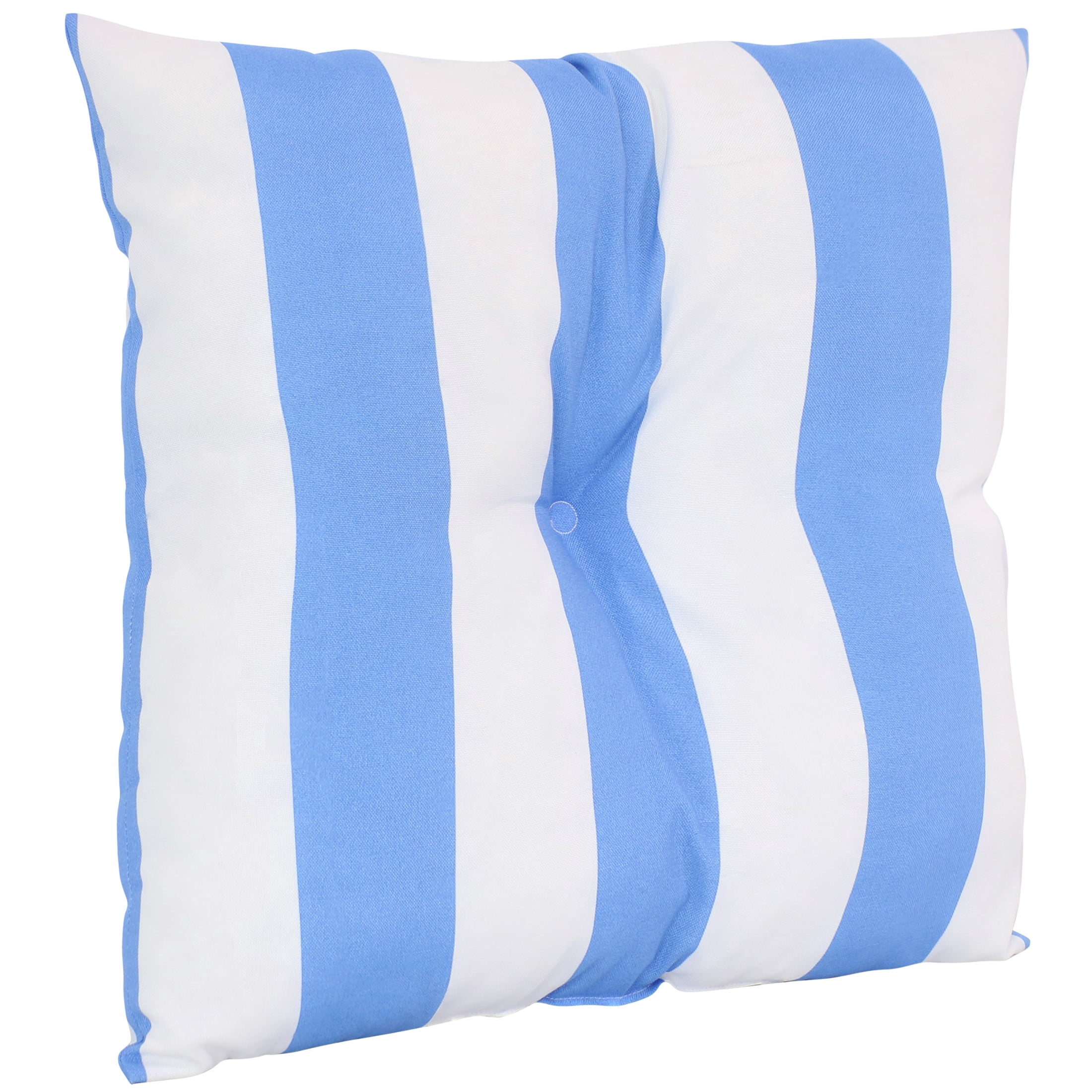 Sunnydaze 19" x 19" Beach-Bound Stripe Polyester Square Decorative Throw Pillow, 2 Count
