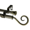 thumbnail image 3 of 13/16" Dia Adjustable 48-84 inch Double Curtain Rod with Julius Finials - Antique Brass,(4720-484), 3 of 3