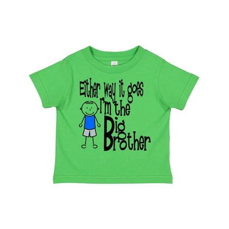 

Inktastic Either Way It Goes I m the Big Brother Gift Toddler Boy Girl T-Shirt