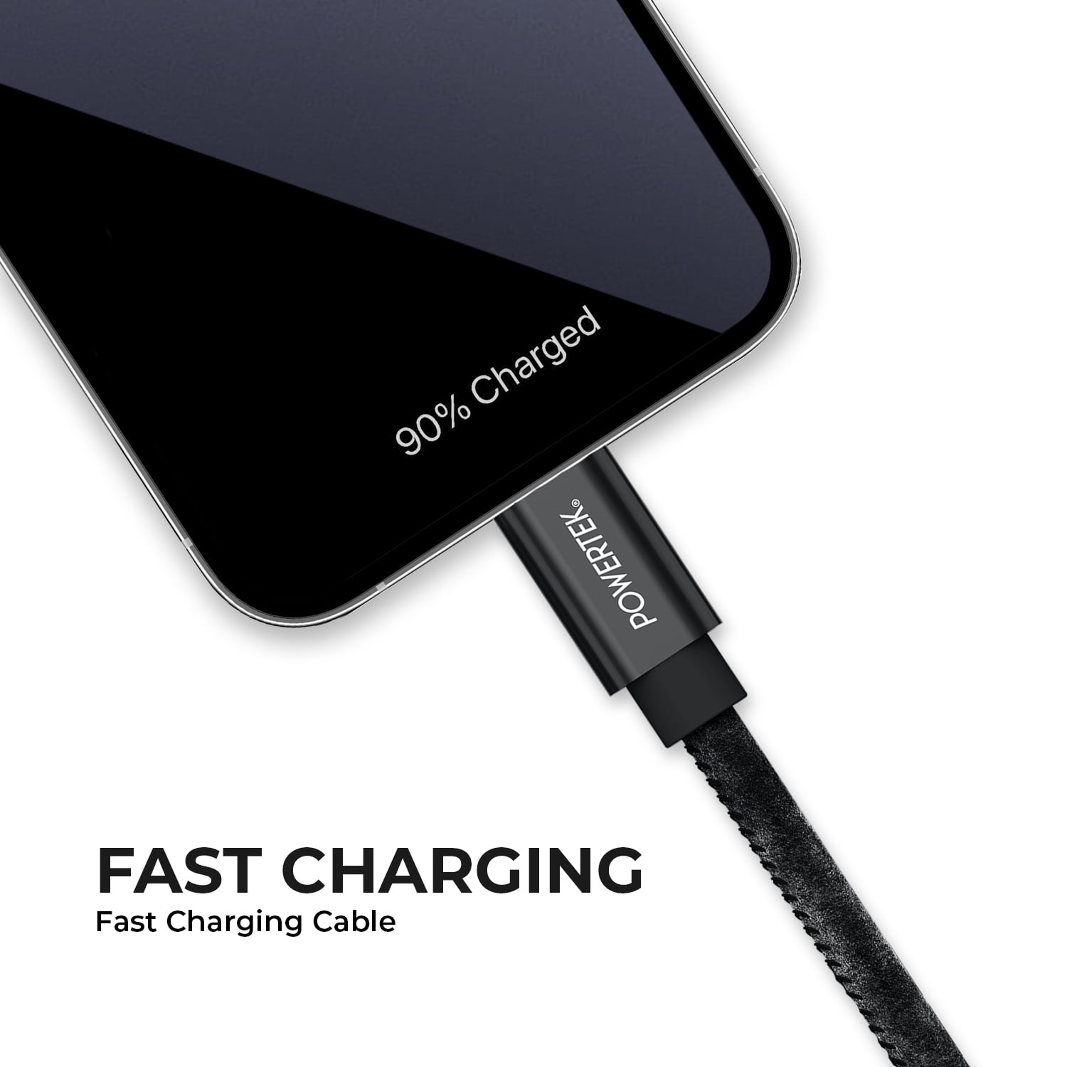 Liquipel Powertek Silk USB-A to USB-C - Black